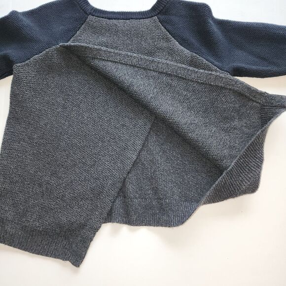 Madewell Grey Blue Cross-Back Colorblock Pullover Sweater Size S - Picture 3 of 8